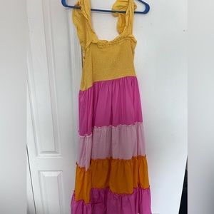 crown and ivy tiered maxi dress